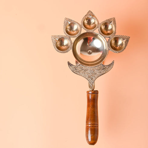 Samskara Home Archana Panch Aarti Diya With Handle